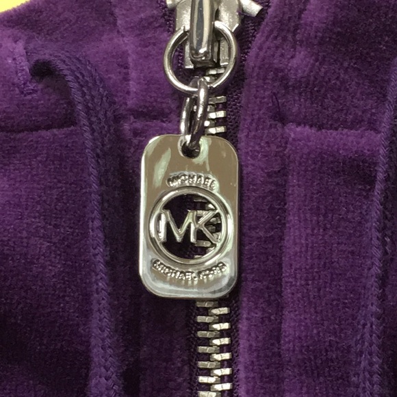 Michael Kors velour purple zip jacket M - Picture 2 of 5